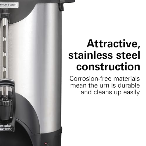 Hamilton Beach Commercial 75 Cup Stainless Steel Coffee Urn, Double Wall Insulated, 120V (HCU075S)
