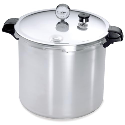 Presto 01784 23-Quart Induction Compatible Pressure Canner, Silver, Aluminum