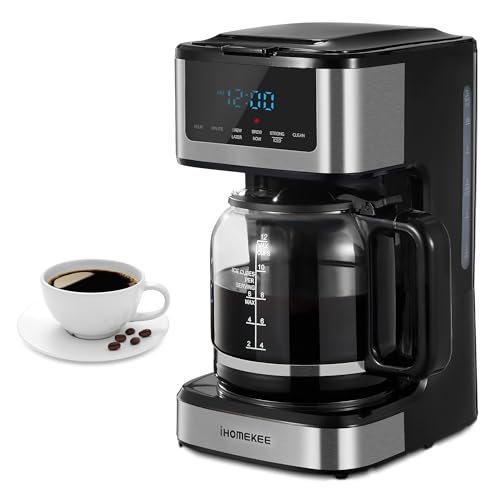 Ihomekee Coffee Maker, Programmable Drip Coffee Maker 12