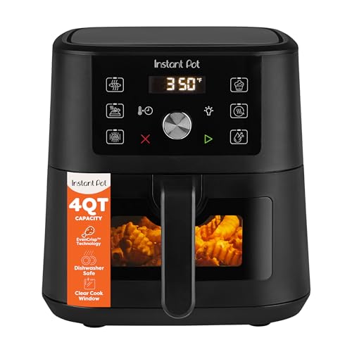 Instant Pot 4Qt Vortex 6-in-1 Mini Air Fryer, Custom Program Options, Air Fry, Broil, Roast, Dehydrate, Bake, Reheat