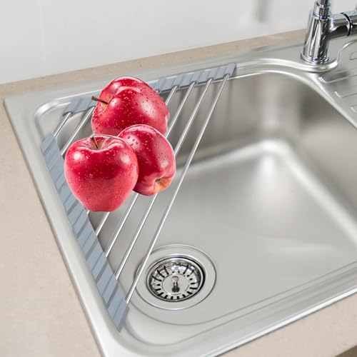 SMLBJUTE Triangle Roll-Up Dish Drying Rack
