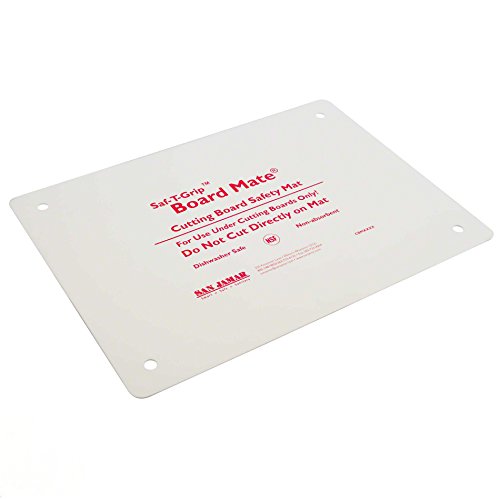 San Jamar CBM1318 Saf-T-Grip Board-Mate Nonslip Cutting Board Mat, 18" Width x 13" Height, White