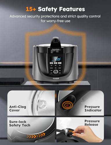 Nuwave Duet Air Fryer, Electric Pressure Cooker & Grill Combo, 540 IN 1 Multicooker with 3 Removable Lids, Slow Cook, Sautés, Dehydrator, 18/10 SS Pot, Sure-Lock Safety Tech & 13 Deluxe Accessories