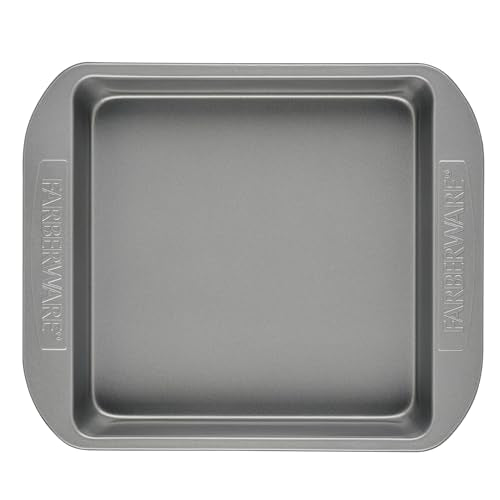 Farberware Nonstick Bakeware 9x9 Baking Pan, Square Cake Pan, Gray