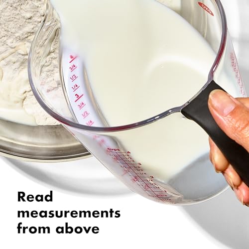 OXO Good Grips Angled Measuring Cups with Markings, Multi Size 3-Piece Set