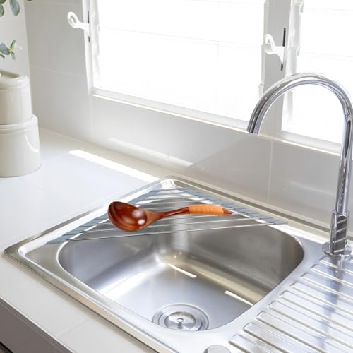 SMLBJUTE Triangle Roll-Up Dish Drying Rack
