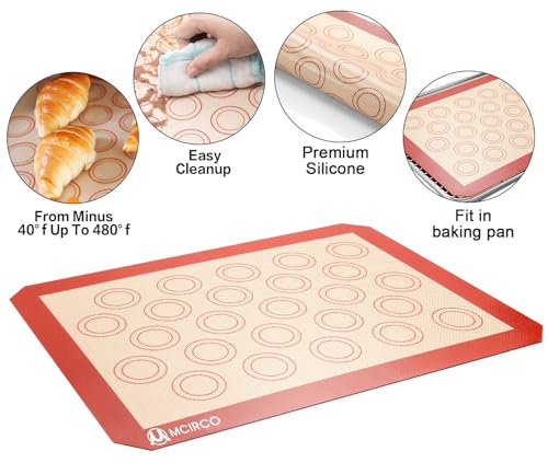 Stainless Steel Baking Sheet Tray Cooling Rack with Silicone Baking Mat Set, Cookie Pan with Cooling Rack, Set of 9 (3 Sheets + 3 Racks + 3 Mats), 10/12/16 Inch, Easy Clean