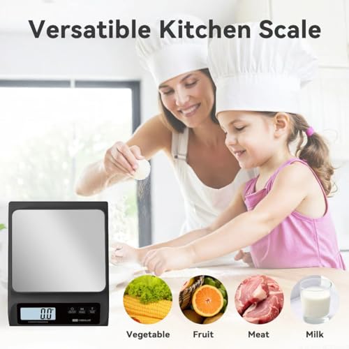 CYBERGIANT 13lb/0.1g Precision Digital Food Scale - Food Scale & Kitchen Scale for Meal Prep and Kitchen Baking - Espresso Coffee Scale, Gram Scale, Stainless Steel Platform & LCD Display - Black