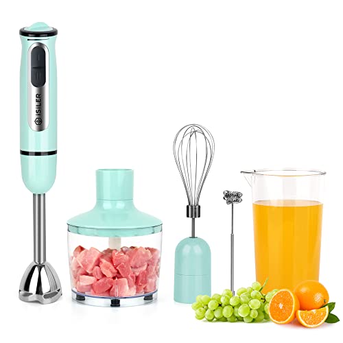 5-in-1 Hand Blender, 500W, 8 Speeds, Includes Chopper Frother Whisk - My Kitchen Products