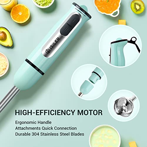 5-in-1 Hand Blender, 500W, 8 Speeds, Includes Chopper Frother Whisk - My Kitchen Products