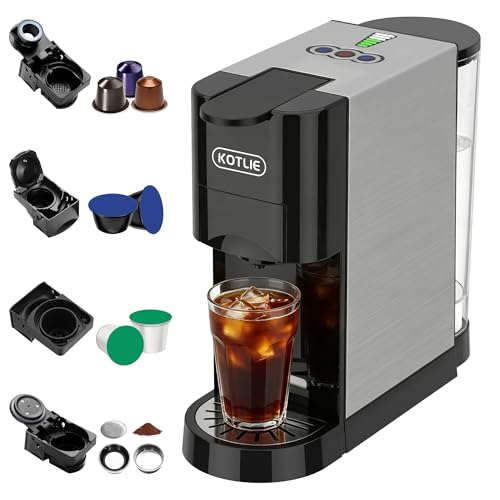 5 in 1 Single Serve Coffee Maker for K-Cup Pods, Nespresso Original, Dolce Gusto, ESE 44mm and Ground Coffee, 19 Bar Espresso Coffee Machine with Fast Brewing for Home Kitchen Office, Classic - My Kitchen Products