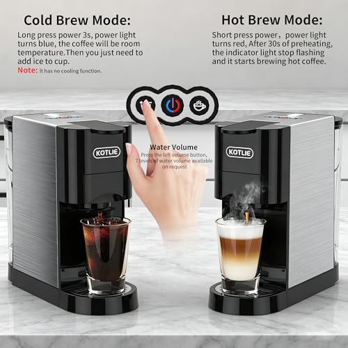 5 in 1 Single Serve Coffee Maker for K-Cup Pods, Nespresso Original, Dolce Gusto, ESE 44mm and Ground Coffee, 19 Bar Espresso Coffee Machine with Fast Brewing for Home Kitchen Office, Classic - My Kitchen Products