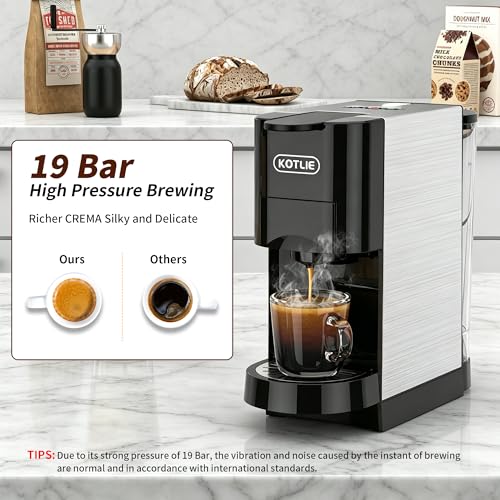 5 in 1 Single Serve Coffee Maker for K-Cup Pods, Nespresso Original, Dolce Gusto, ESE 44mm and Ground Coffee, 19 Bar Espresso Coffee Machine with Fast Brewing for Home Kitchen Office, Classic - My Kitchen Products