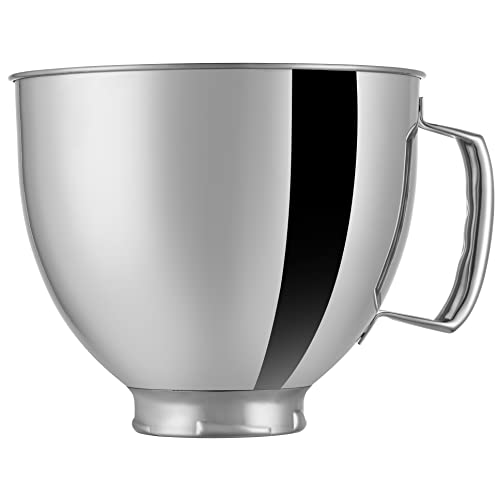 5 QT Stainless Steel Mixer Bowl Compatible With KITCHENAID TILT-HEAD STAND MIXERS 4.5-Quart (4.3 L) And 5-Quart (4.7 L) (Stainless Steel Polished) - My Kitchen Products