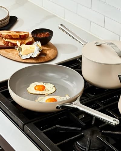 Caraway Nonstick Ceramic Mini Fry Pan (1.05 qt, 8") - Non Toxic, PTFE & PFOA Free - Oven Safe & Compatible with All Stovetops (Gas, Electric & Induction) - Navy