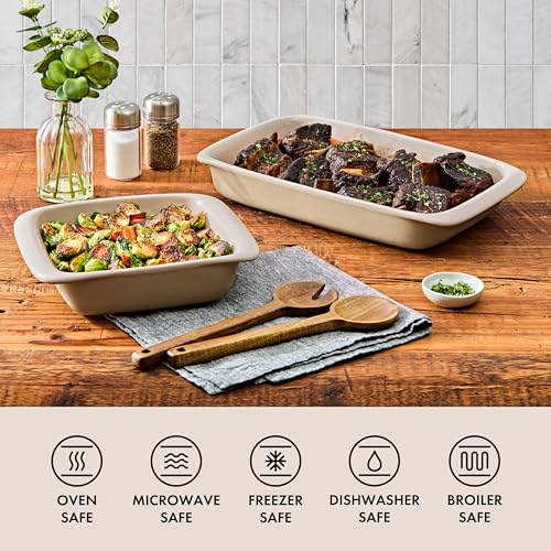 OXO Good Grips 3 Qt Rectangular Stoneware Baking Dish, Serving Dishes - Biscuit