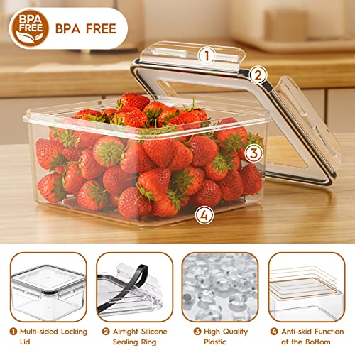 40 PCS Food Storage Containers with Lids Airtight (20 Containers & 20 Lids), Leak proof Meal Prep Container Set for Kitchen Storage, BPA-free, PVC-free Plastic, Microwave/Dishwasher Safe, Labels & Pen