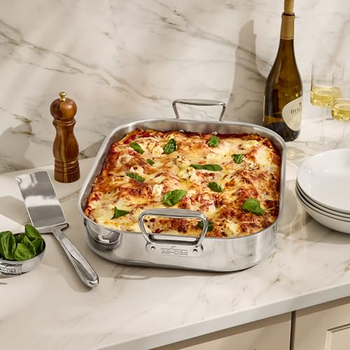 All-Clad Specialty Stainless Steel Roaster with Rack 14x18 Inch Oven Broiler Safe 600F Roaster Pan, Pots and Pans, Bakeware, Silver
