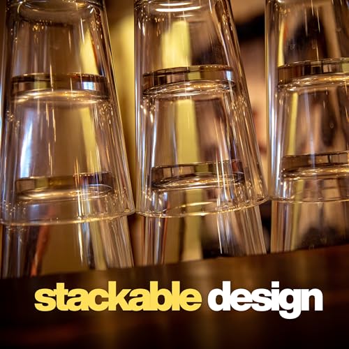 PR1M3 Set of 6 Drinking Glasses,16oz Heavy Base, Margarita Glass Cups Pint Glasses to Cocktail Clear Tall Beer Glasses, Water Glasses, Bar Glass, Juice, Iced Tea - Dishwasher Safe.