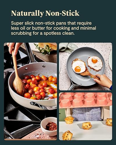Caraway 23-Piece Nonstick Ceramic Cookware & Bakeware Set – Pots, Frying Pans, Lids, Baking Sheets, Pans, Cooling Rack & Storage – Oven Safe, Non-Toxic – Compatible with All Stovetops - Navy