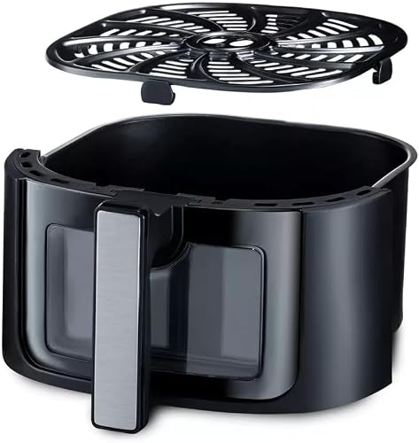 Gourmias 6 Qt Digital Window Air Fryer With 12 Presets, Guided Cooking, Touch Controls & Viewing Window – Oil-Free Frying, Easy Clean, Black