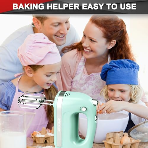 Lord Eagle Hand Mixer Electric Handheld 400W,5-Speed Lightweight, Green