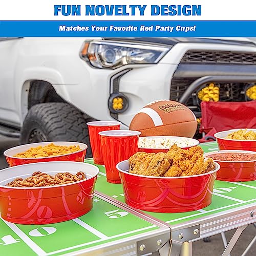 GoBig Red Party Cup Bowls - 30 Large Disposable Plastic Bowls