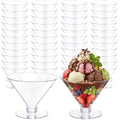 YOUBET 100 PCS Clear Plastic Martini Glasses - 5oz Disposable Cocktail Coupe Glasses for Parties & Gatherings & Weddings & Bars