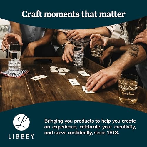 Libbey Preston Tumbler and Rocks Glass Cups Set, All Purpose Everyday Drinking Glasses Set of 16, Glassware Drinking Glasses for Birthdays, Dinners