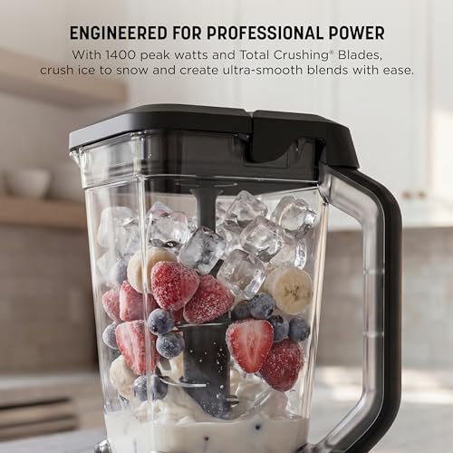 Ninja Professional Plus Blender with Auto-iQ | Smoothie and Ice Cream Maker, Frozen Drink Mixer, Margarita Machine | 3 Auto-iQ Presets, 1400W, 72-oz. Total Crushing Pitcher | Dark Grey | BN701