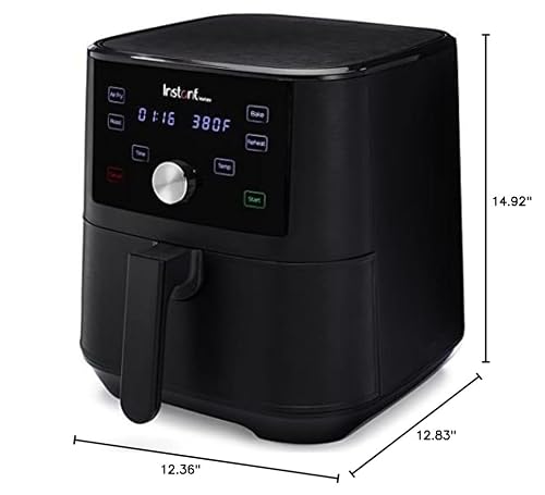 Instant Pot Vortex 6QT XL Air Fryer, 4-in-1 Functions that Crisps, Roasts, Reheats, Bakes for Quick Easy Meals, 100+ In-App Recipes, is Dishwasher-Safe, from the Makers of Instant Pot, Black