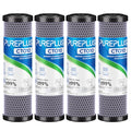 1 Micron 2.5" x 10" Whole House CTO Carbon Water Filter Cartridge Replacement for Under Sink Water Filter System, Dupont WFPFC8002, WFPFC9001, FXWTC, SCWH-5, WHEF-WHWC, WHCF-WHWC, AMZN-SCWH-5, 4Pack