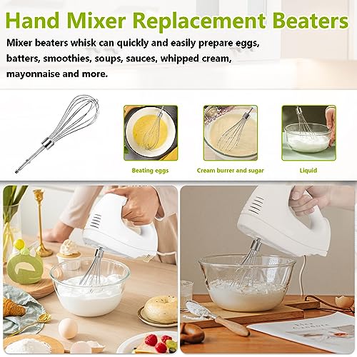 Hand Mixer Beaters Blender Replacement with Hand Mixers Whisk for Hamilton Beach Hand Mixers 62682RZ 62692 62695V 64699 Hand Mixer Egg Beaters Electric Mixer Whisk- 3 Pack