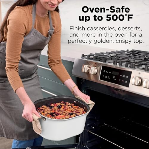 Ninja Foodi PossibleCooker PRO Plus with 11-in-1 Smart Cook System, Thermal Surround Technology, Powerful 1400-Watt Base, Oven safe up to 500º F - White (Renewed)
