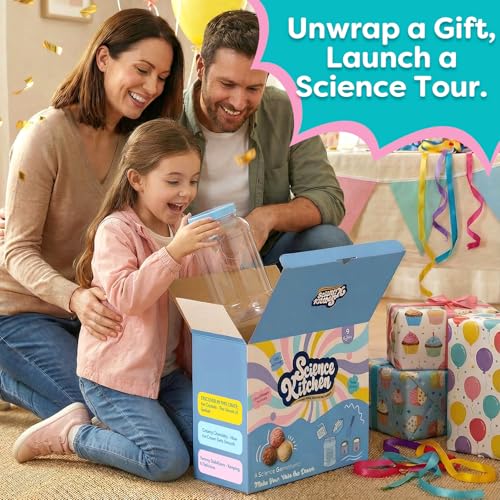 Aizweb Ice Cream Maker for Kids-Science Kits to Make Your Own Ice Cream | STEM Educational Food Science Experiments,Birthday Gifts for Boys&Girls Ages 5–14 | Includes Visual Recipes,Scoop,Cans&Whisks