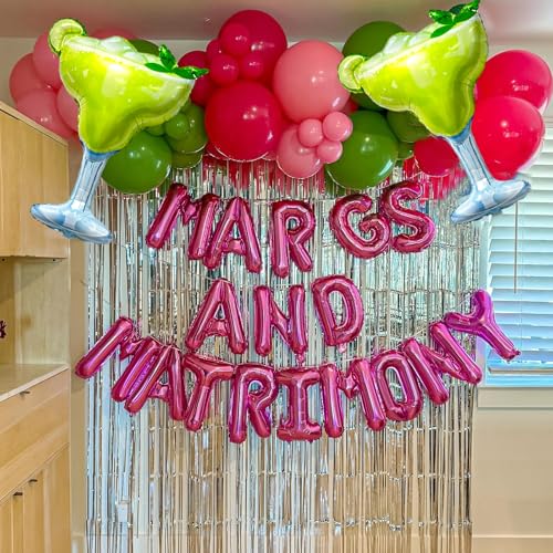 Margs and Matrimony Bachelorette Balloons for Margarita Bachelorette Party