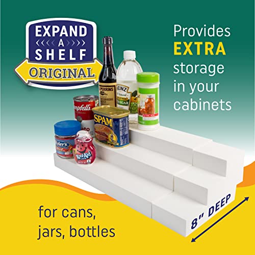 Dial Industries 3 Tier Adjustable Canned Goods Shelves for Kitchen Cabinet and Pantry Organization, Standard