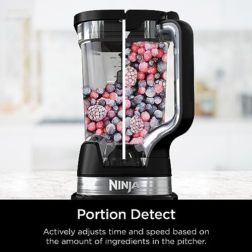 Ninja Full Size Blender I All-in-One | Best for Smoothies, Frozen Drinks, Shakes, Veggie Chopper & More | BlendSense Technology I 72 oz. Pitcher | 1800 Peak Watt | Silver | TB201