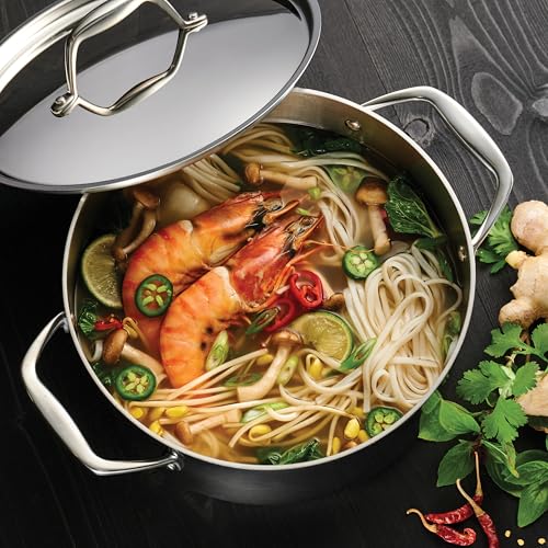 Tramontina Signature Tri-Ply Clad Stainless Steel 9-Piece Cookware Set with Lids, Pots and Pans Kitchen Set, Induction-Ready, Dishwasher-Safe, NSF-Certified