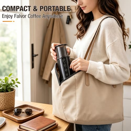 BLACKSMITH FAMILY French Press Coffee Maker - Dual Brew Coffee Press for K Cup Pod & Ground Coffee, Fast Brewing for Clean Flavor,Less Bitterness, Small Coffee Maker for Home, Office & Travel