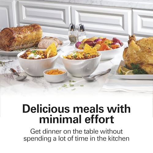 Hamilton Beach 6 Quart Slow Cooker With 3 Cooking Settings