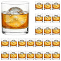 SUN GKOTTA 24PCS Old Fashioned Glass Set Bulk,10OZ Drinking Glasses,Heavy Base Rocks Glasses Set, Elegant Whiskey Glasses Bulk for Bourbon, water,Coffee,Cocktails and More