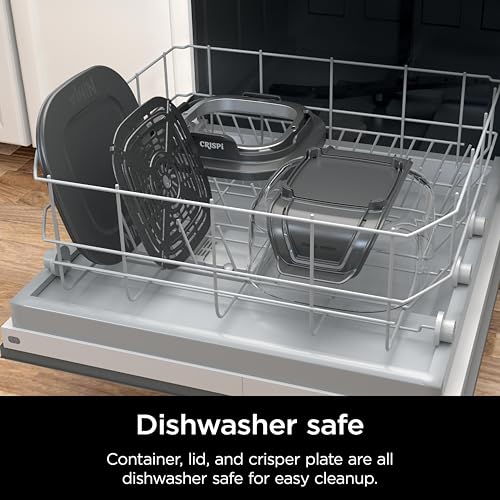 Ninja 4-QT CleanCrisp™ Glassware Container with Storage lid, Compatible with Ninja Crispi FN101 & AS101 Series, Microwave, Freezer & Dishwasher Safe, PFAS & PTFE Free Glass, XSKSFN4QT