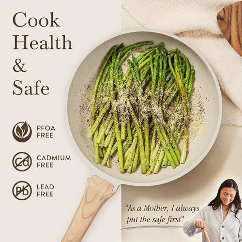 CAROTE 21pcs Pots and Pans Set, Nonstick Cookware Sets, Induction Cookware Kitchen Set Non Stick Cooking Set w/Frying Pans & Saucepans (PFOS, PFOA Free)
