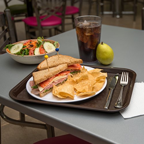 Carlisle FoodService Products Café Cafeteria Tray, Fast Food Tray for Restaurant or Commercial Use, 10" x 14", 1 Count, Chocolate