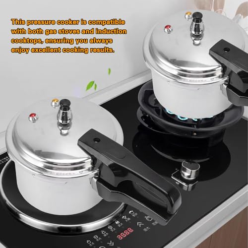 Small Pressure Cooker, Mini Aluminum Alloy Pressure Cooker with Magnetic bottom, Safety and Durable Compact Pressure Canner compatible for induction cookers and gas stoves (3L)