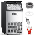 COWSAR Commercial Ice Maker Machine 100Lbs/24H, Stainless Steel Undercounter Ice Maker with 33Lbs Storage Capacity, Self-Cleaning Freestanding Ice Machine for Home, Bar, Restaurant, Office, Outdoor