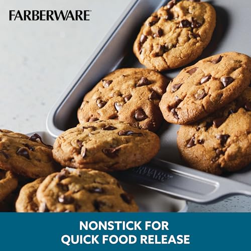 Farberware Nonstick Bakeware Set with Cooling Rack, 10-Piece, Gray