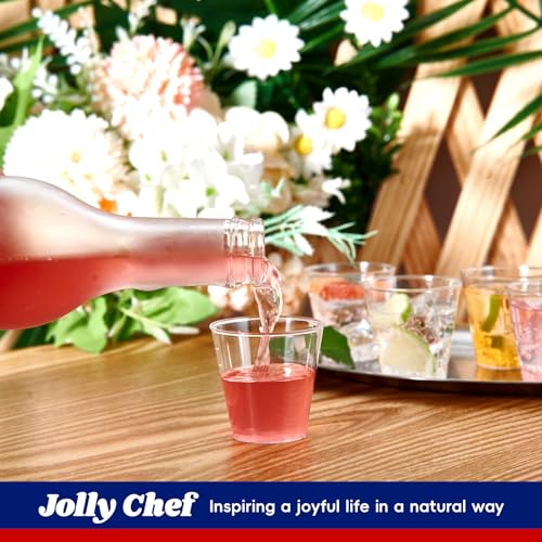 JOLLY CHEF 1000 Plastic Shot Glasses-1.5 oz Disposable Cups-1.5 Ounce Plastic Shot Cups for Weddings Halloween, Thanksgiving, Christmas Party
