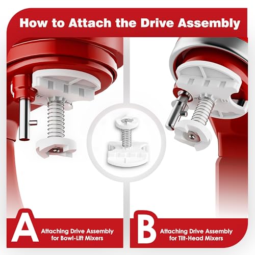 Ezato Ice Cream Maker Attachment for KitchenAid, Fits KitchenAid 4.5/5QT & 6QT Mixers, Frozen Ice Cream & Sorbet Gelato Maker, 2 Quart, White